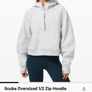 Scuba oversized 1/2 zip hoodie